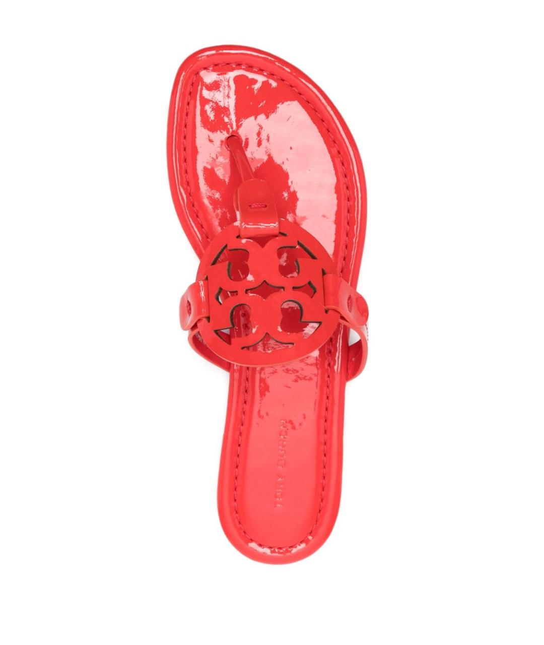 TORY BURCH Красные босоножки из лакированной кожи, фото 2