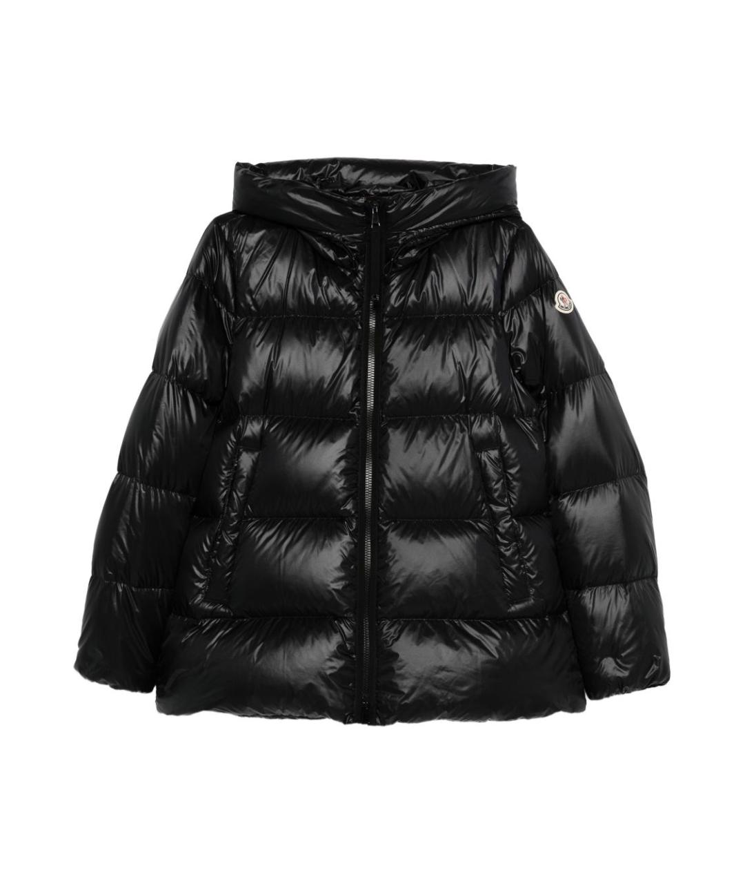 MONCLER Черный полиамидовый пуховик, фото 1