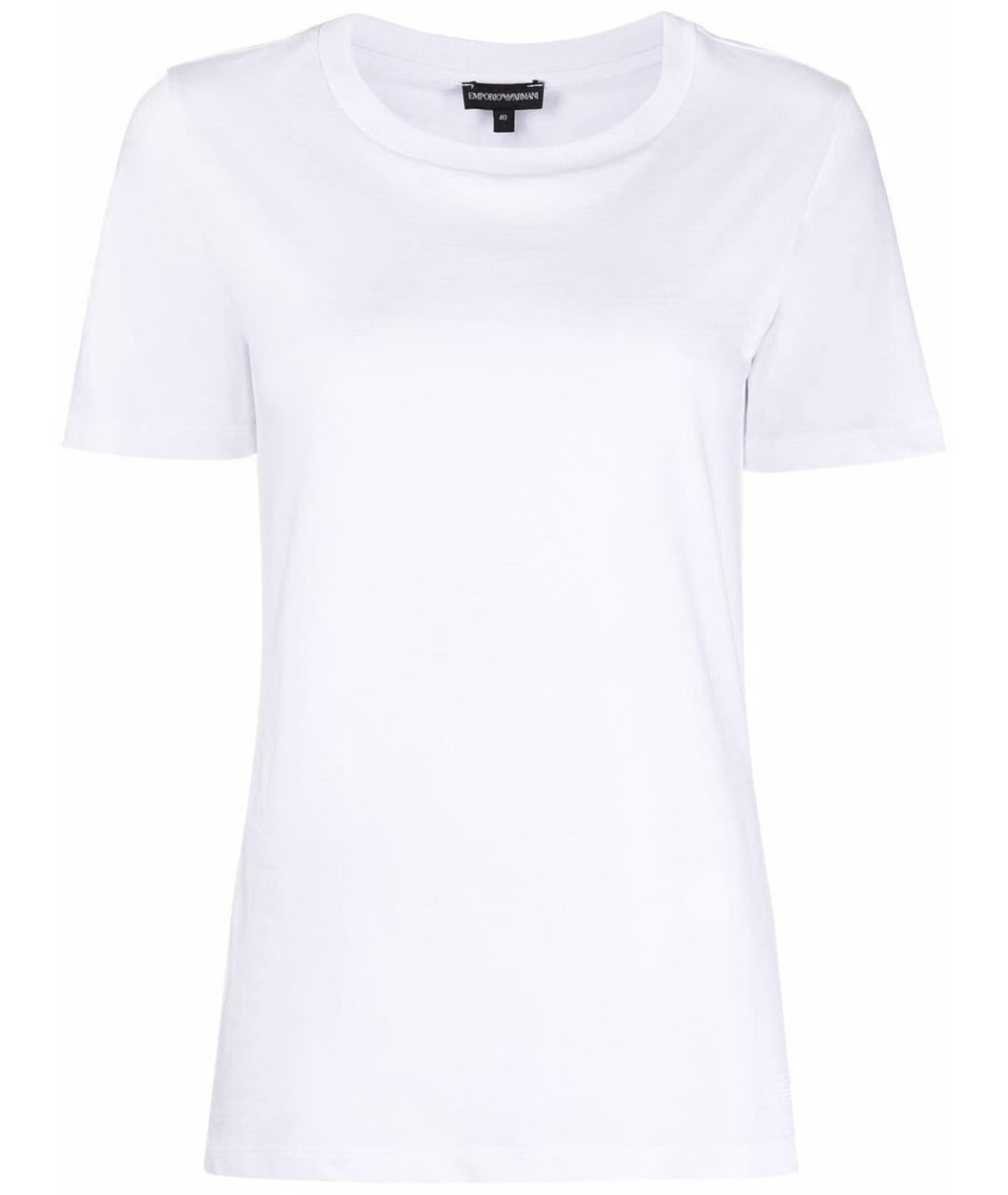 EMPORIO ARMANI Белая хлопковая футболка, фото 1