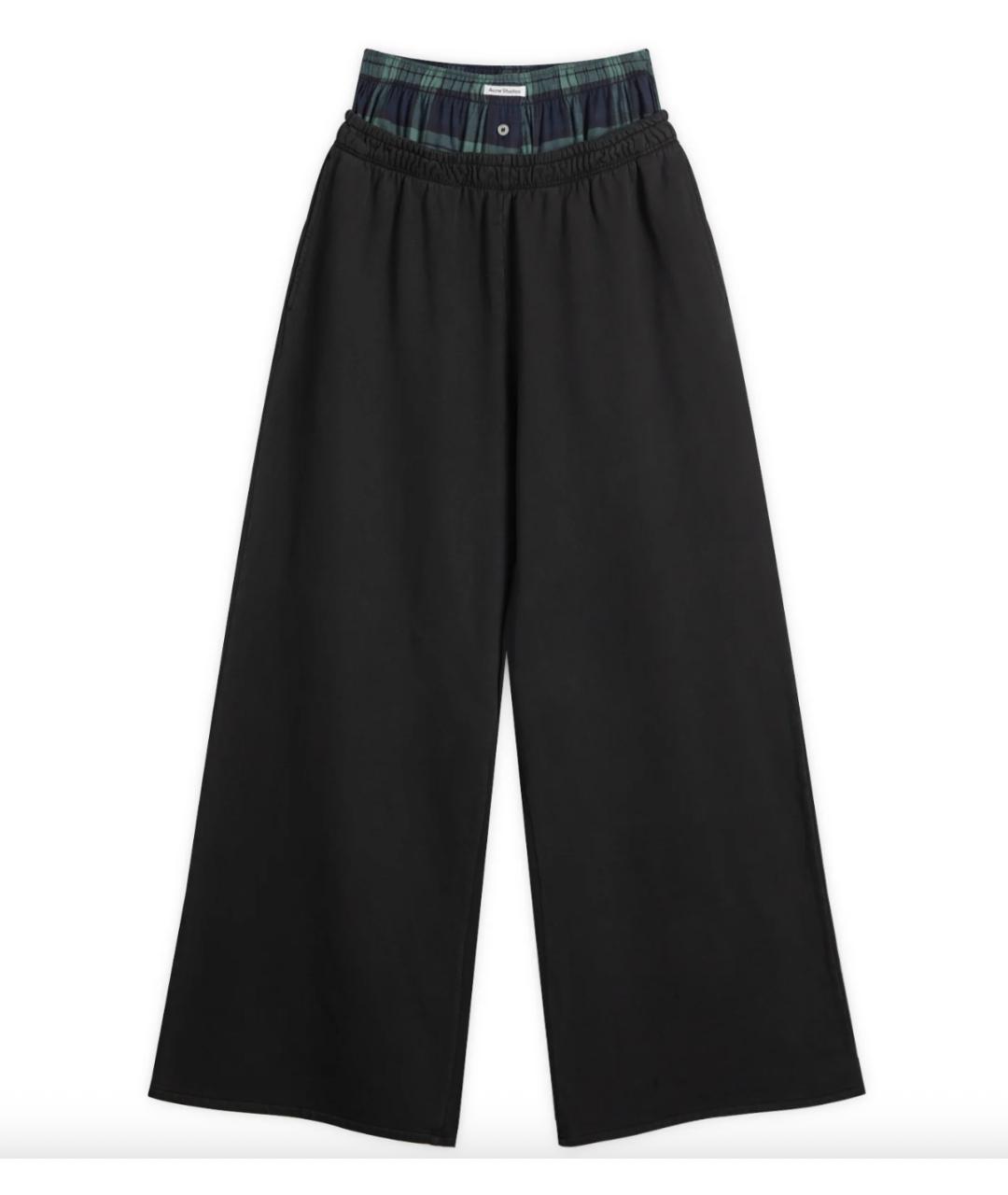 ACNE STUDIOS Черные хлопковые прямые брюки, фото 3
