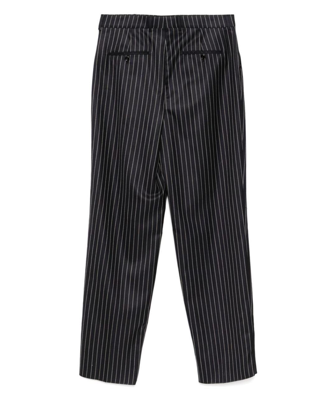 CELINE Темно-синие шерстяные повседневные брюки, фото 2