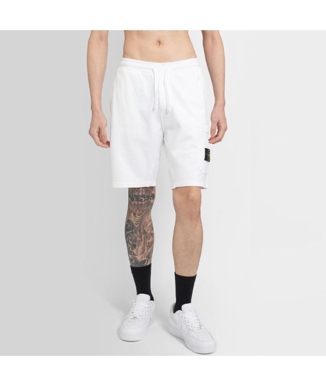 STONE ISLAND Белые шорты, фото 3