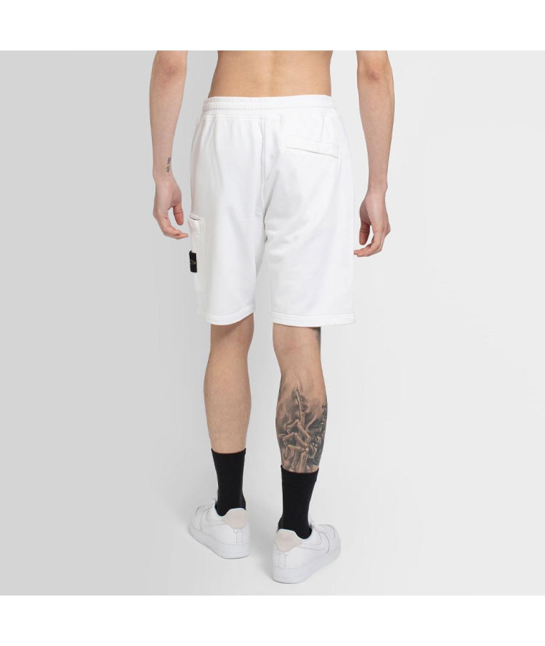 STONE ISLAND Белые шорты, фото 4