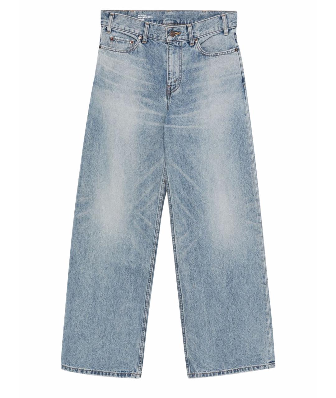 CELINE Голубые хлопковые прямые джинсы, фото 1