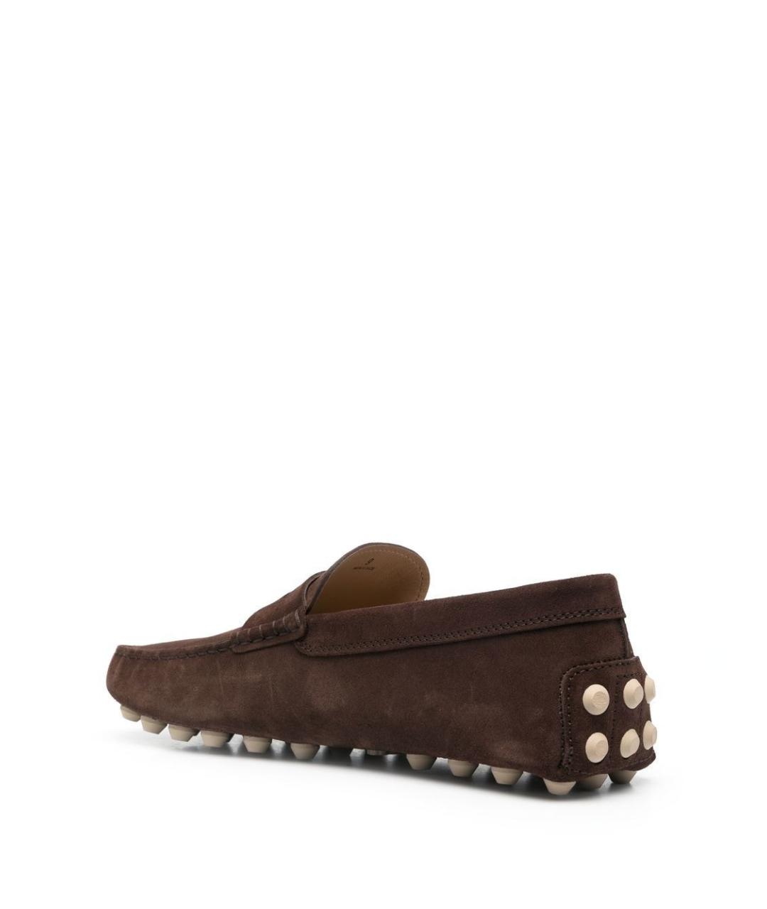 TOD'S Коричневые замшевые лоферы, фото 3