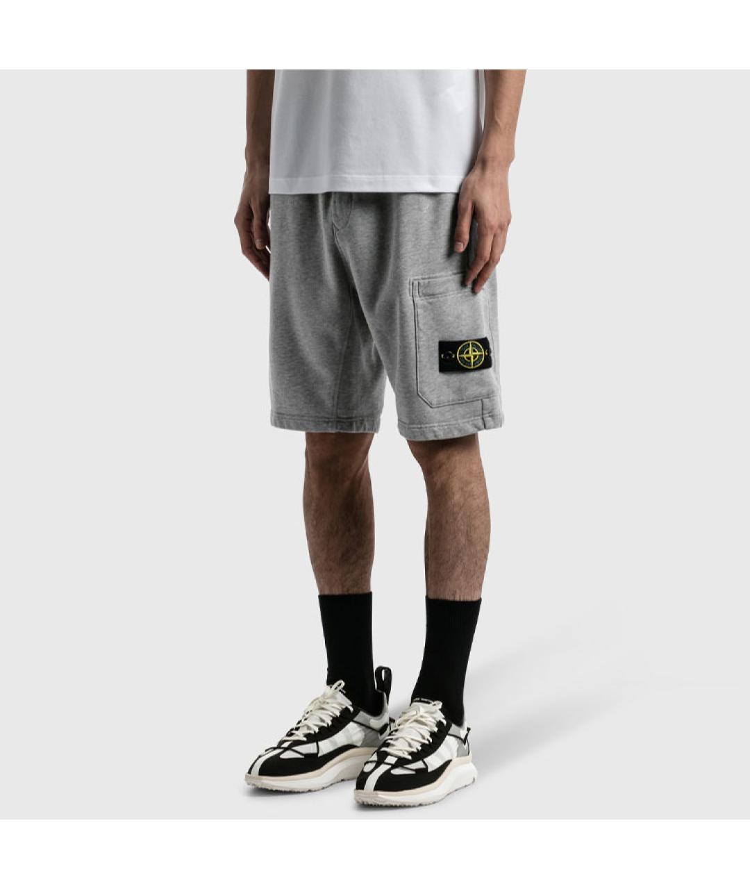 STONE ISLAND Серые шорты, фото 5