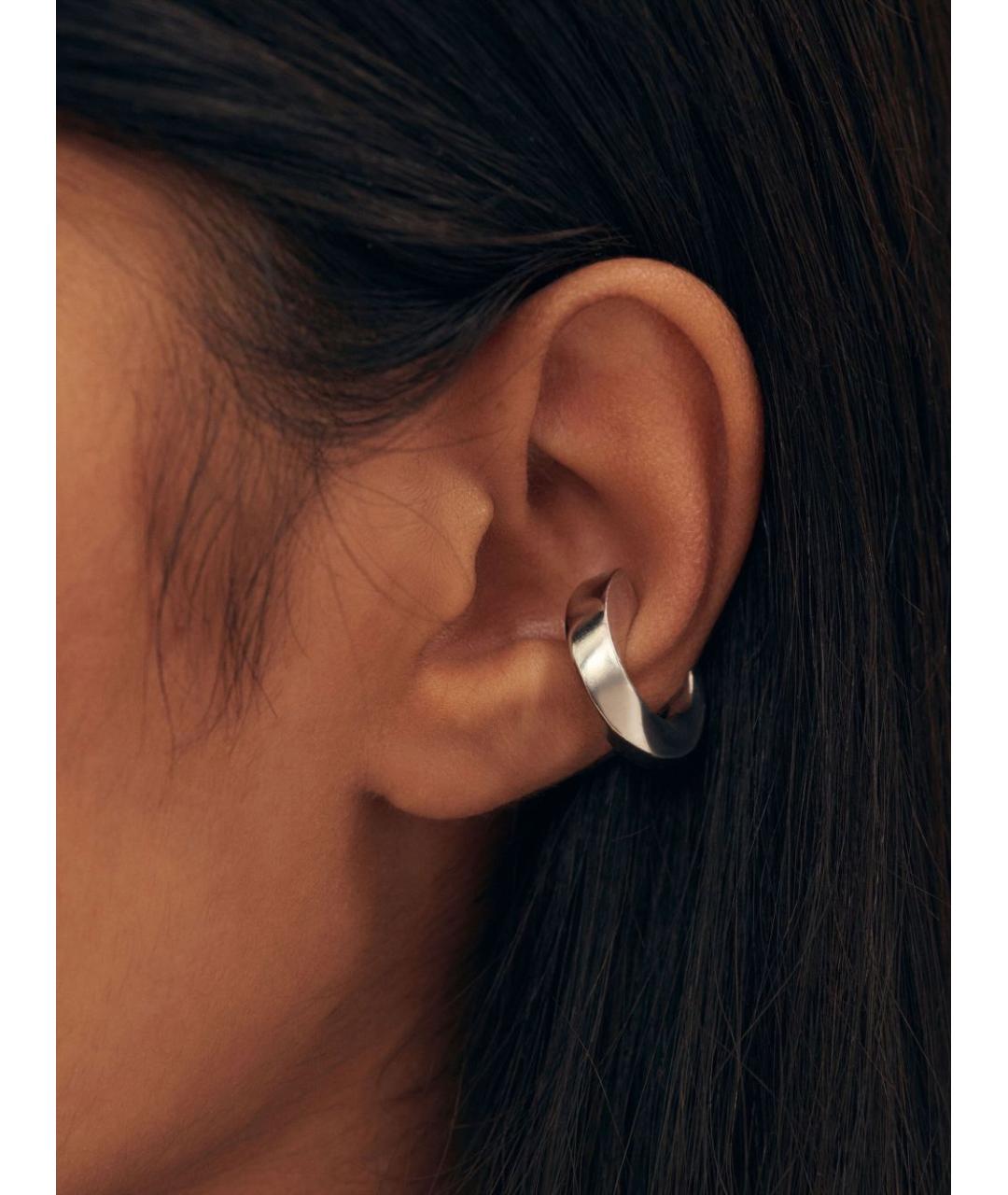 JACQUEMUS Серебряные металлические серьги, фото 2