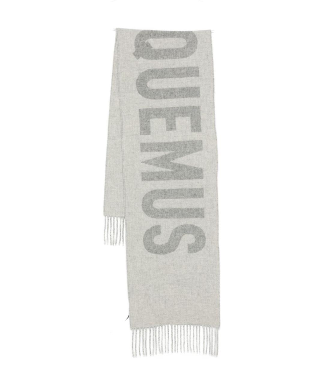 JACQUEMUS Серый шерстяной шарф, фото 1
