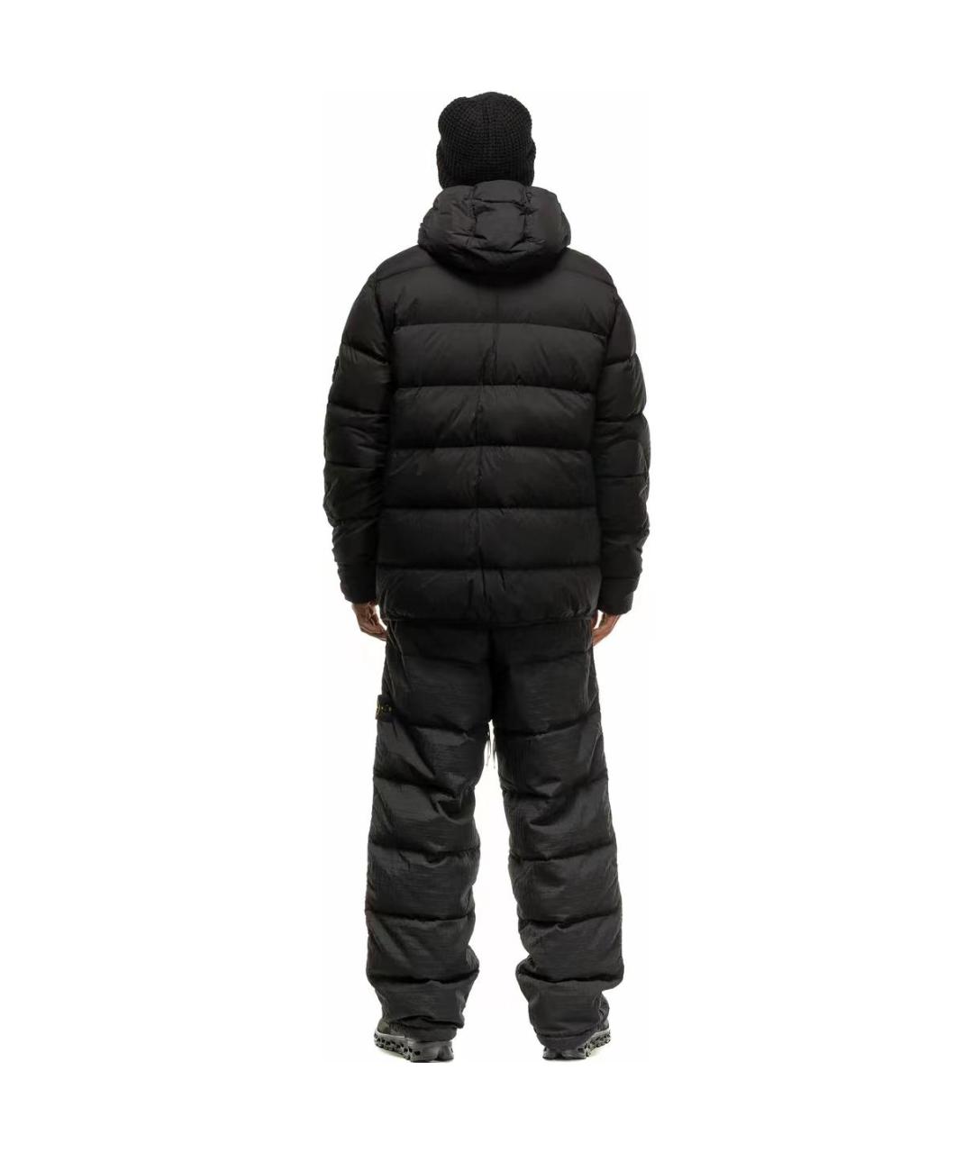 STONE ISLAND Черный пуховик, фото 4