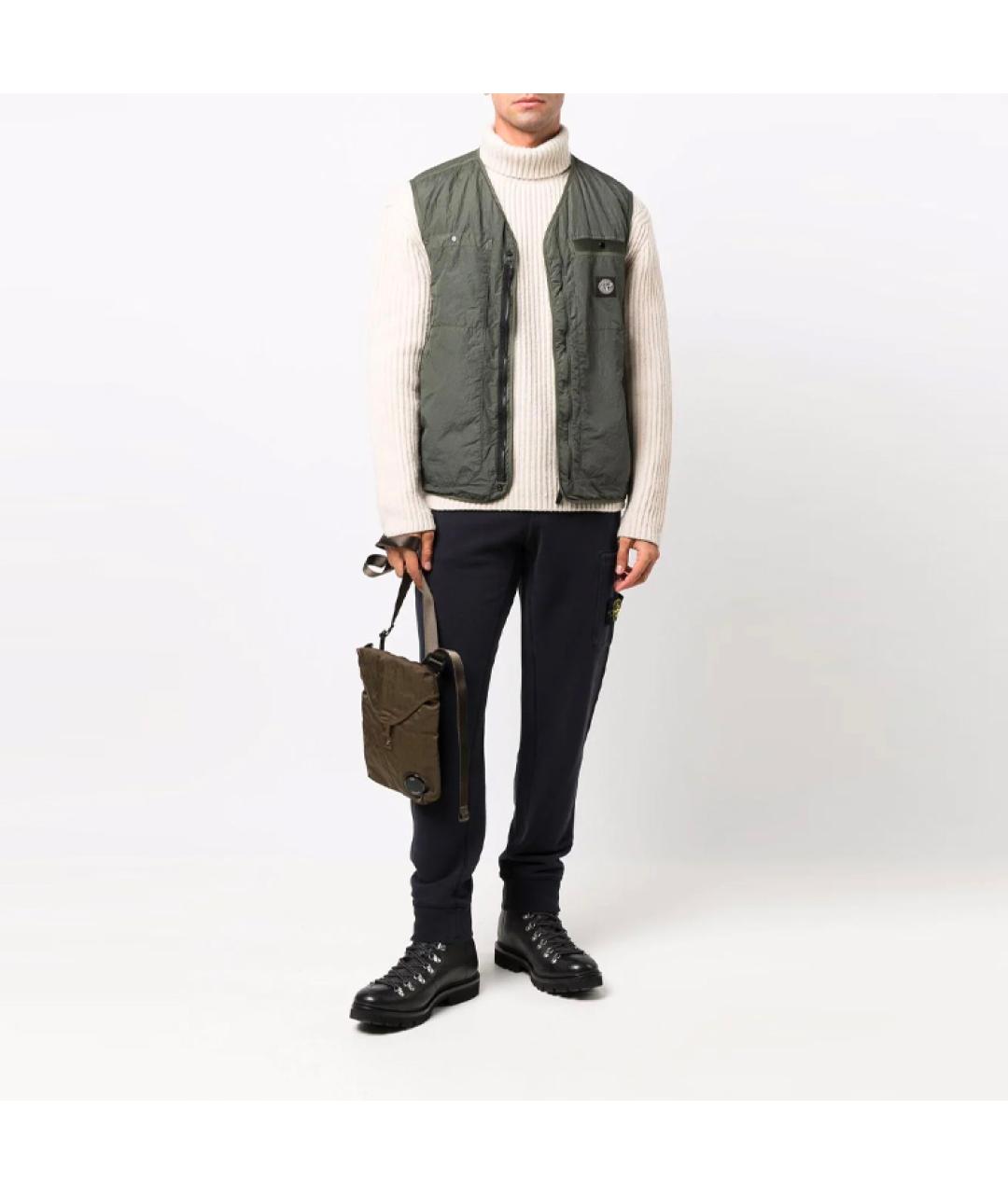 STONE ISLAND Синие повседневные брюки, фото 2