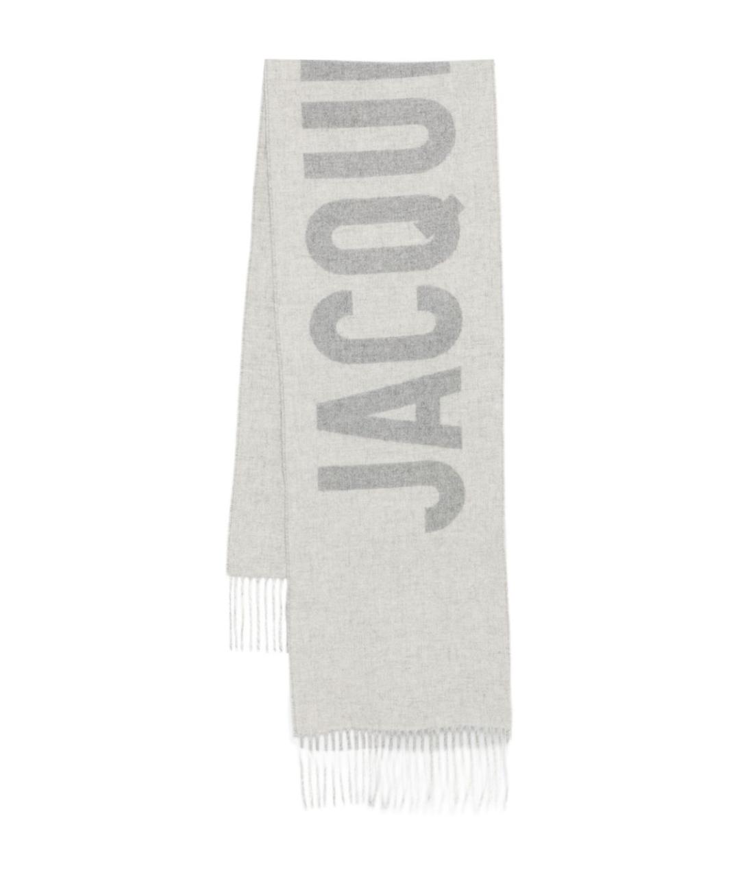 JACQUEMUS Серый шерстяной шарф, фото 1