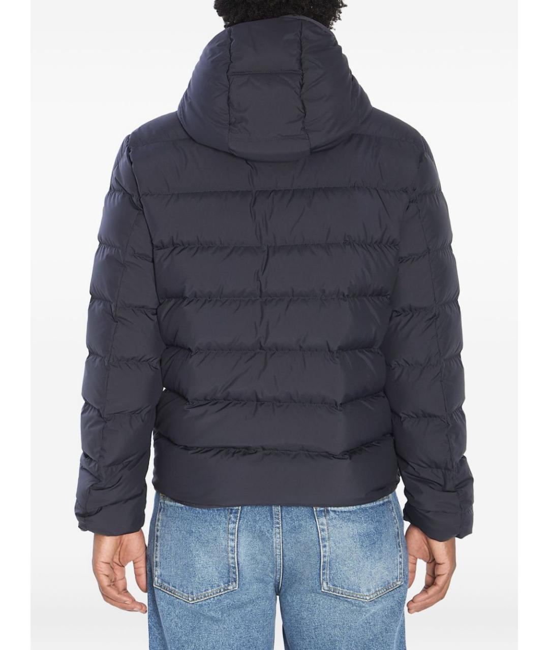 MONCLER Синее полиэстеровое пальто, фото 3