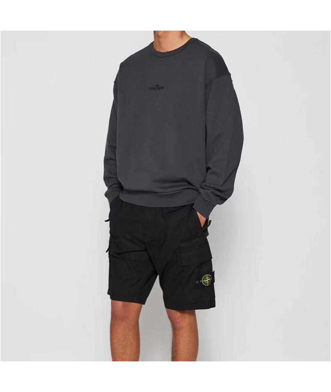 STONE ISLAND Черные шорты, фото 5