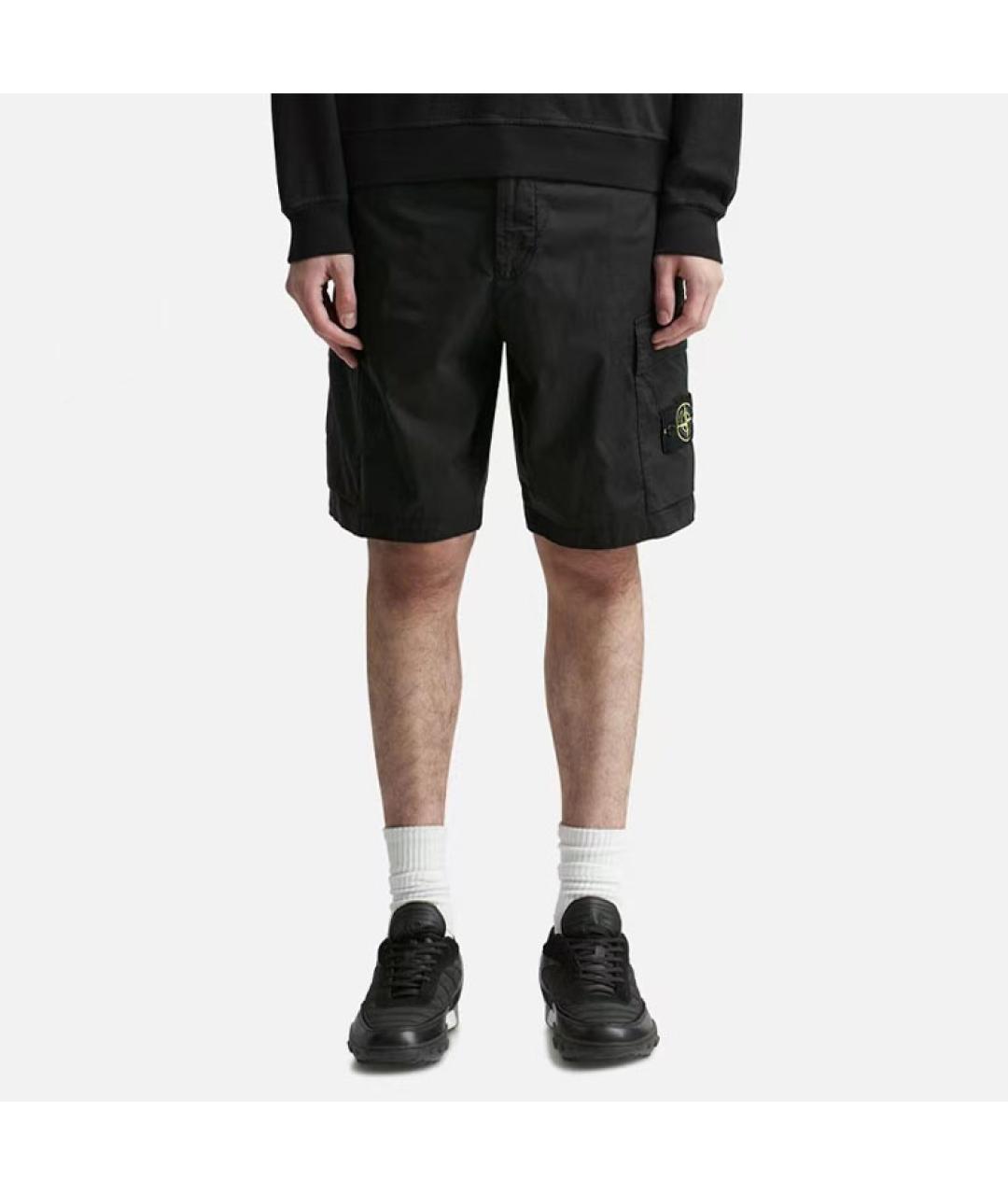 STONE ISLAND Черные шорты, фото 3
