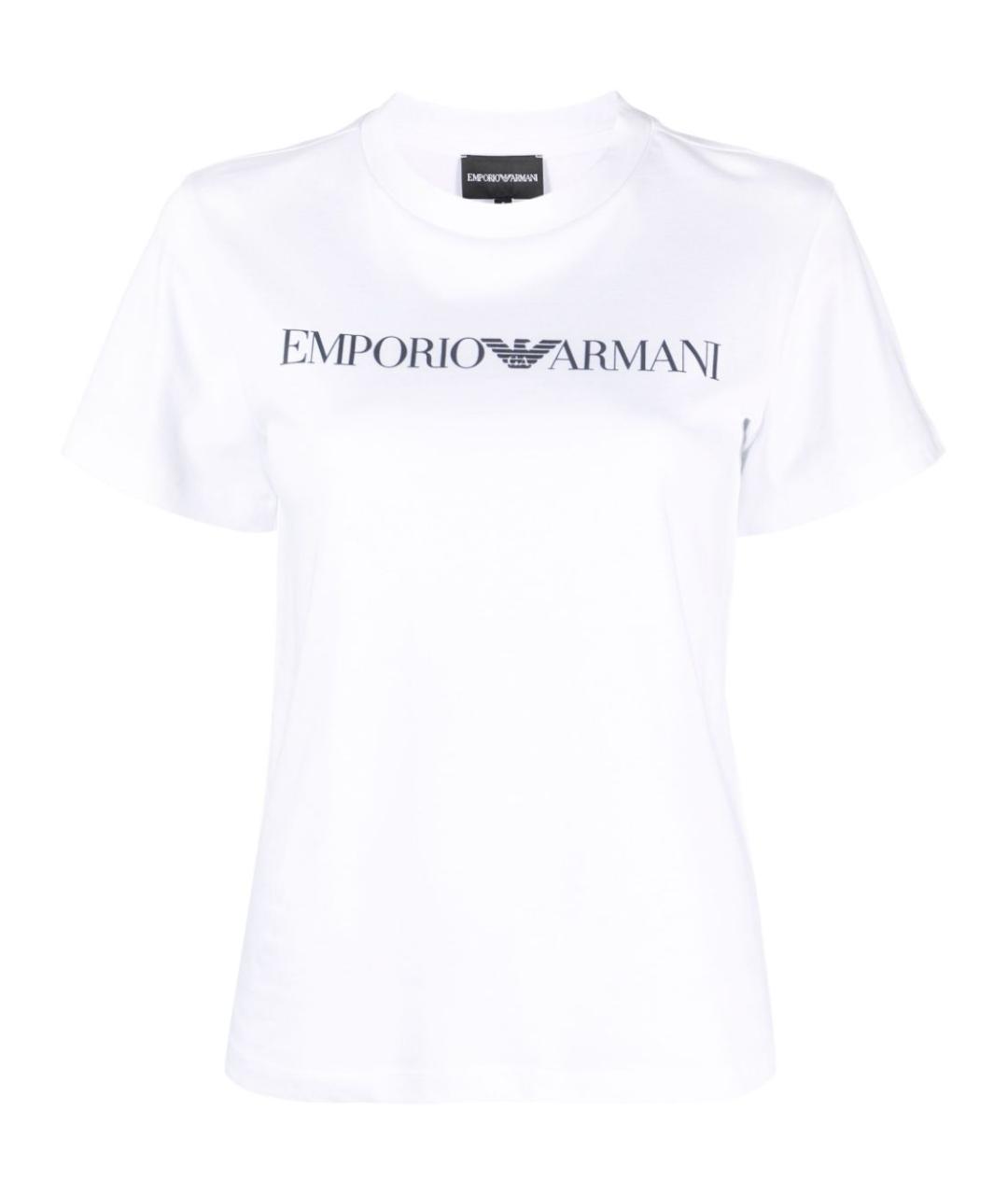EMPORIO ARMANI Белая хлопковая футболка, фото 1