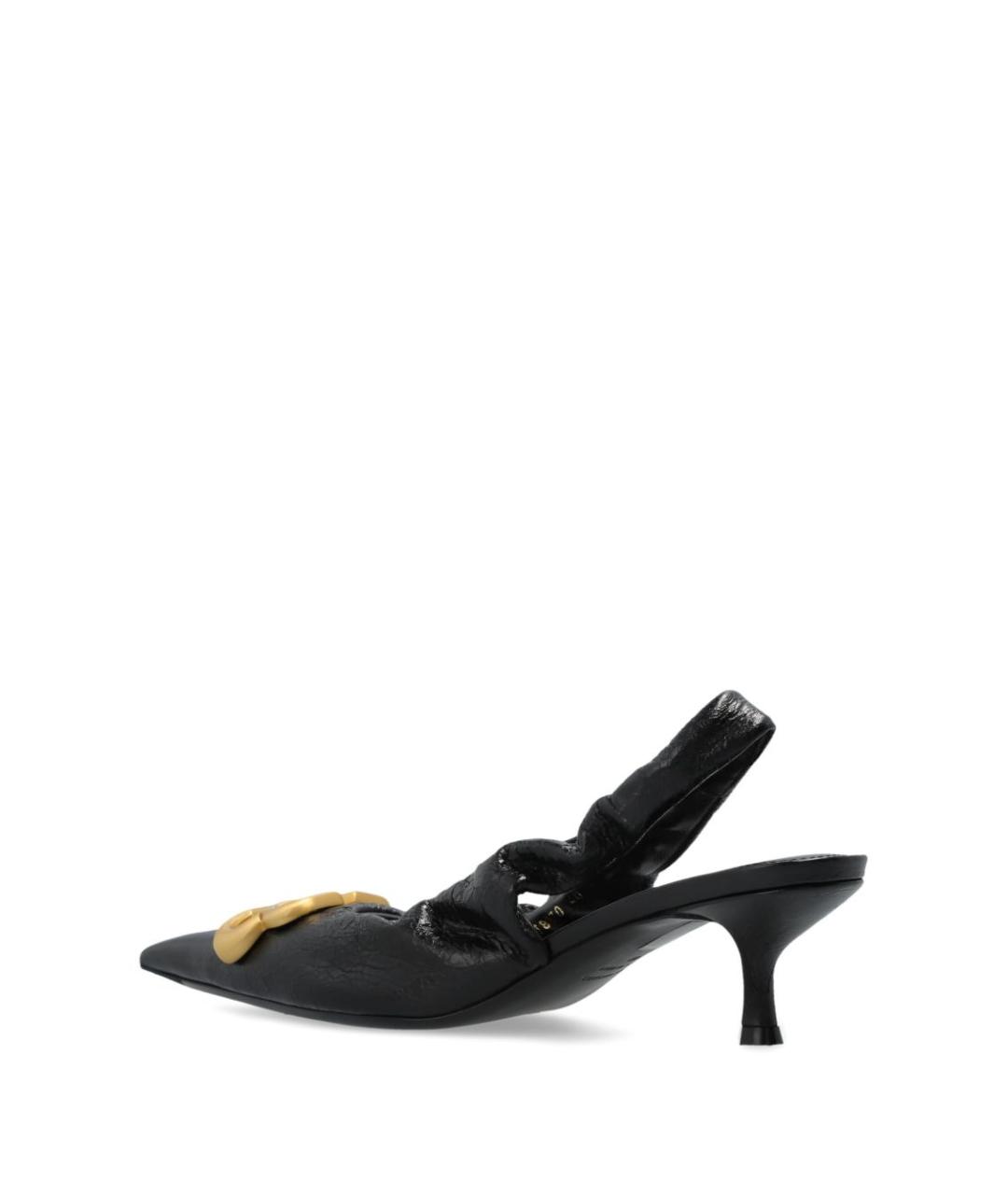 BALENCIAGA Черные кожаные туфли, фото 6