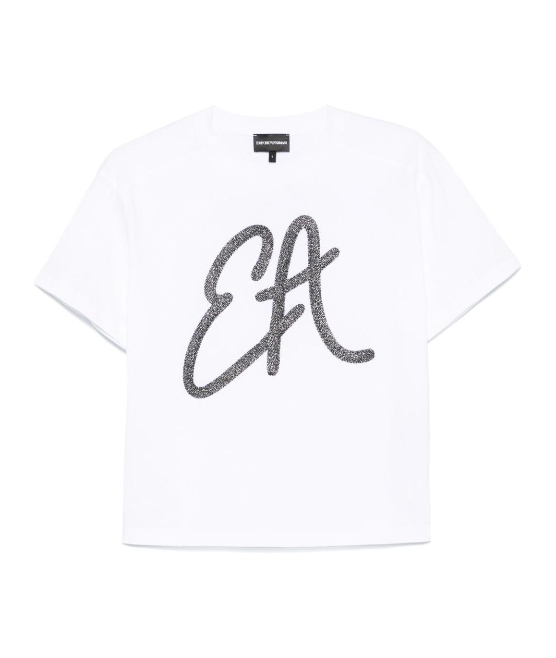 EMPORIO ARMANI Белая хлопковая футболка, фото 1