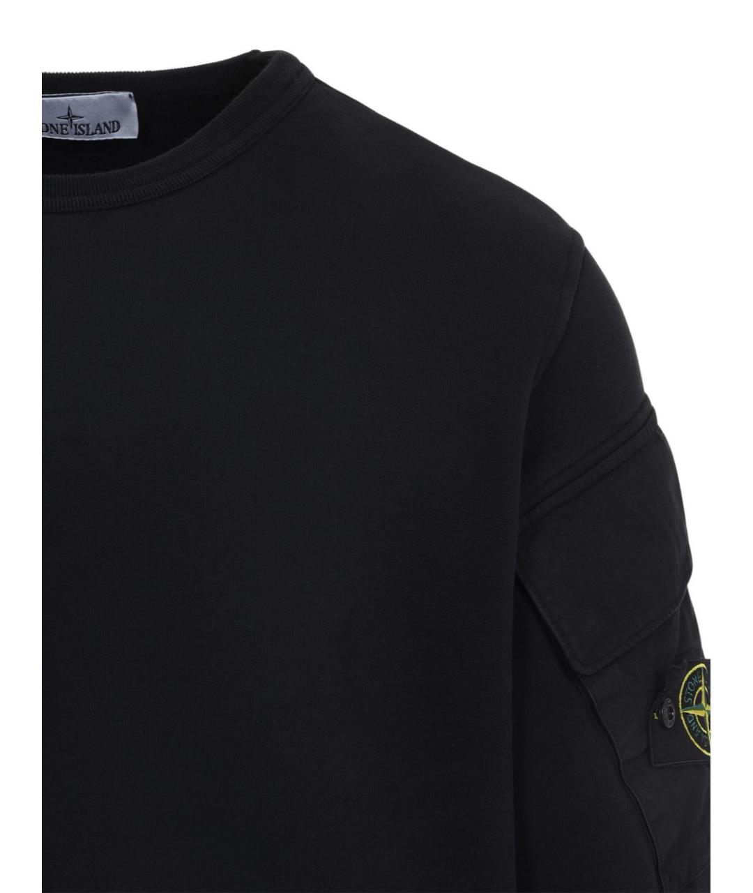 STONE ISLAND Черный джемпер / свитер, фото 2