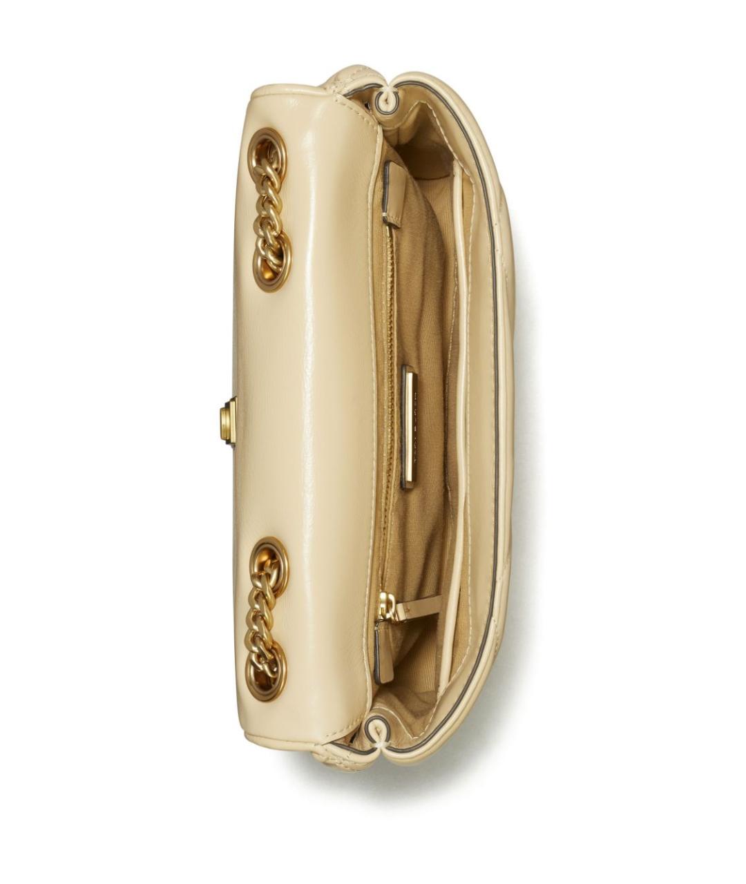 TORY BURCH Желтая кожаная сумка через плечо, фото 6