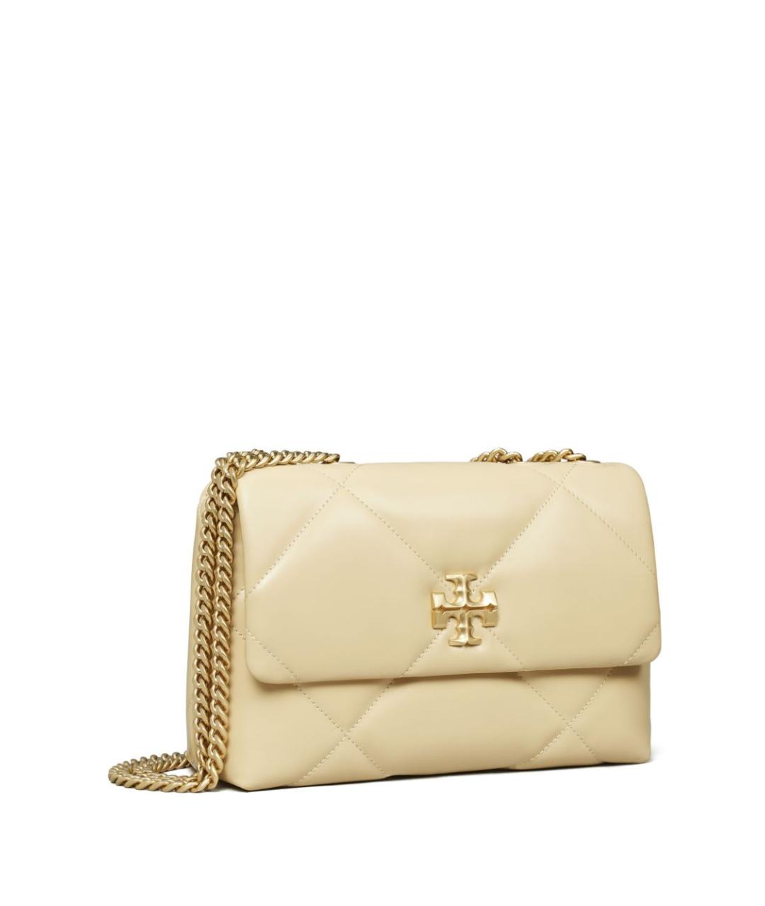 TORY BURCH Желтая кожаная сумка через плечо, фото 5