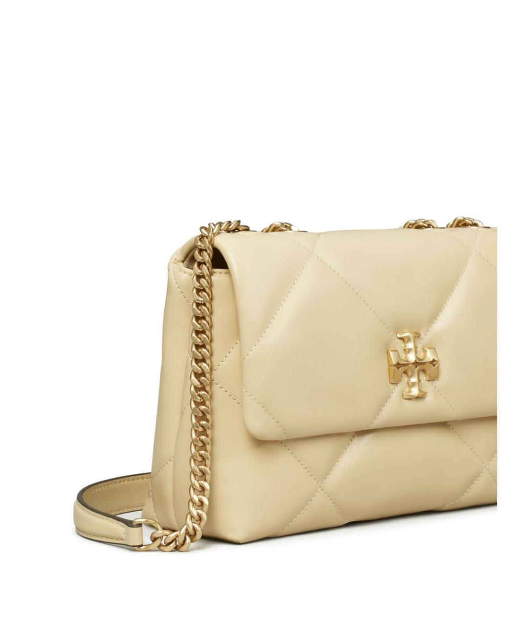 TORY BURCH Желтая кожаная сумка через плечо, фото 2