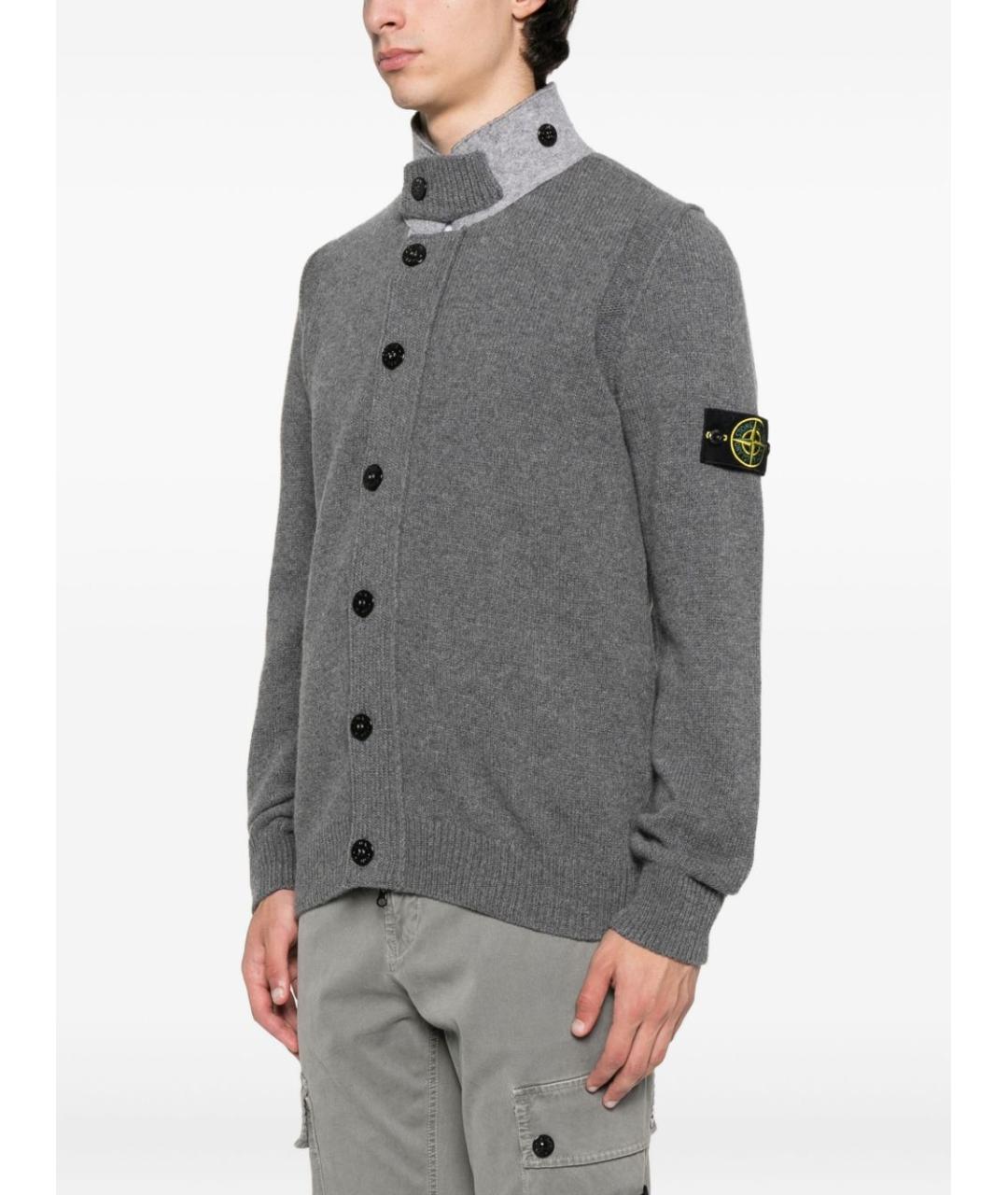 STONE ISLAND Серый кардиган, фото 5
