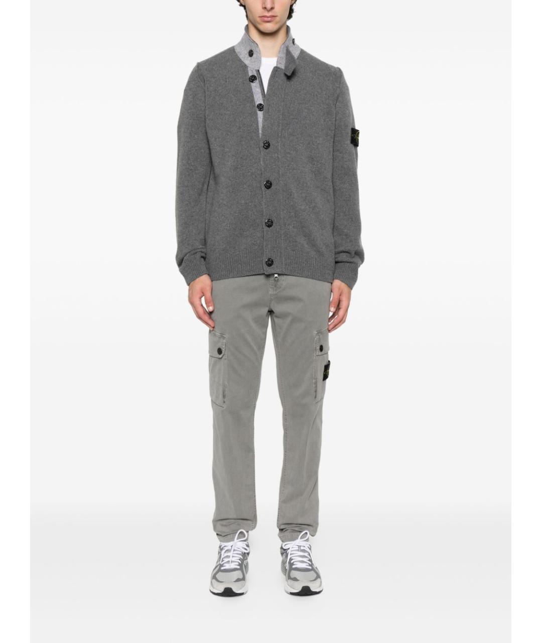 STONE ISLAND Серый кардиган, фото 3