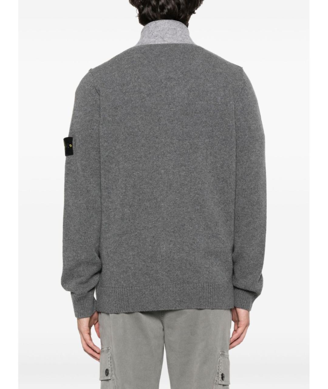 STONE ISLAND Серый кардиган, фото 4