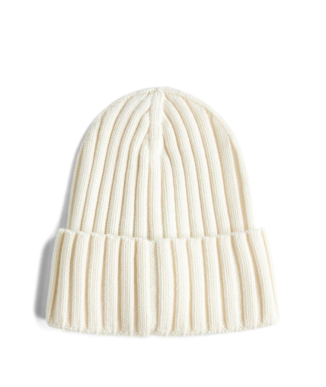 MONCLER Бежевая шерстяная шапка, фото 2