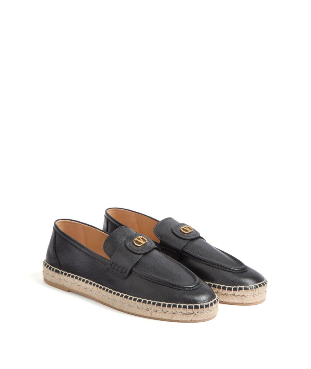 VALENTINO Черные кожаные лоферы, фото 2
