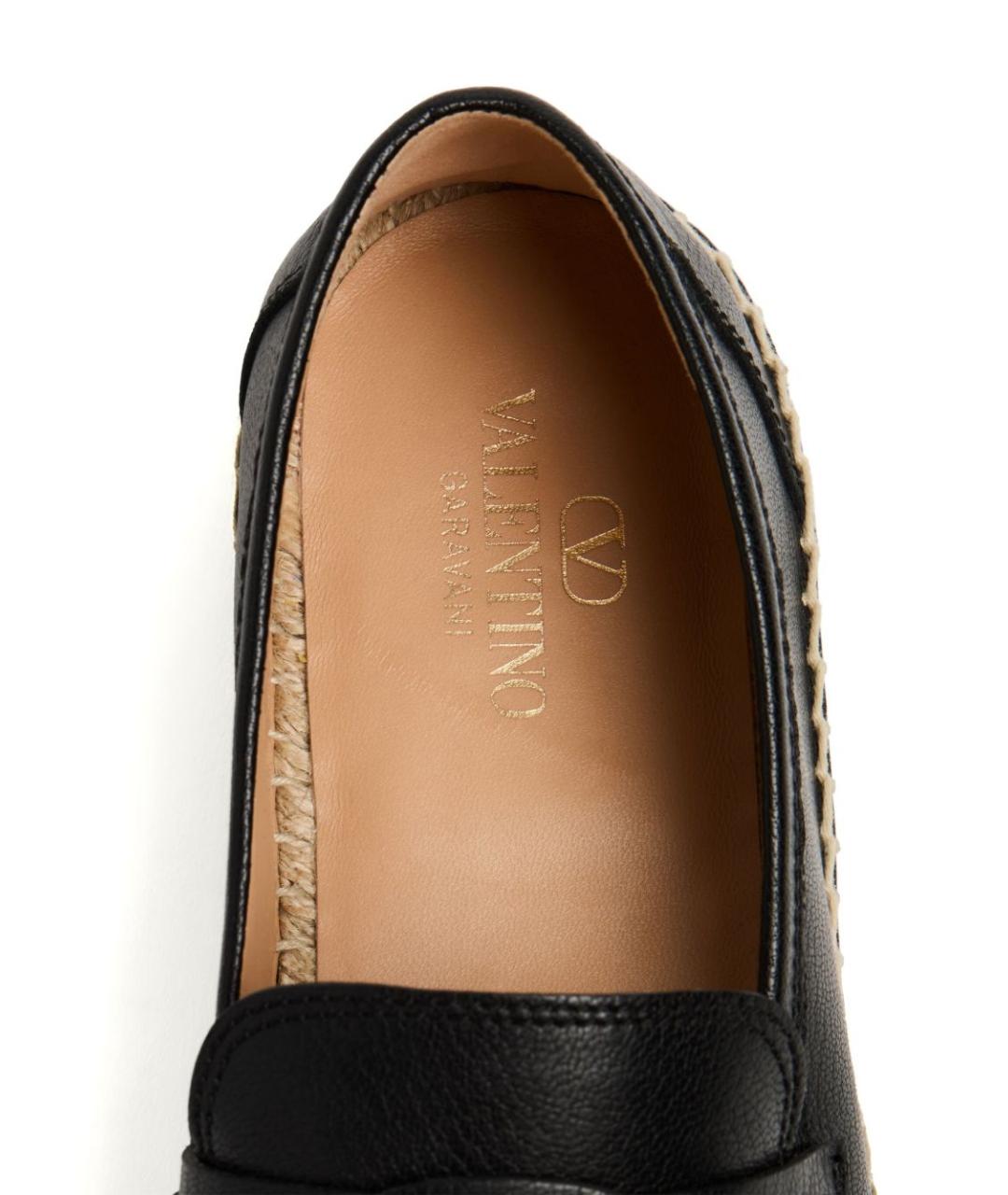 VALENTINO Черные кожаные лоферы, фото 4
