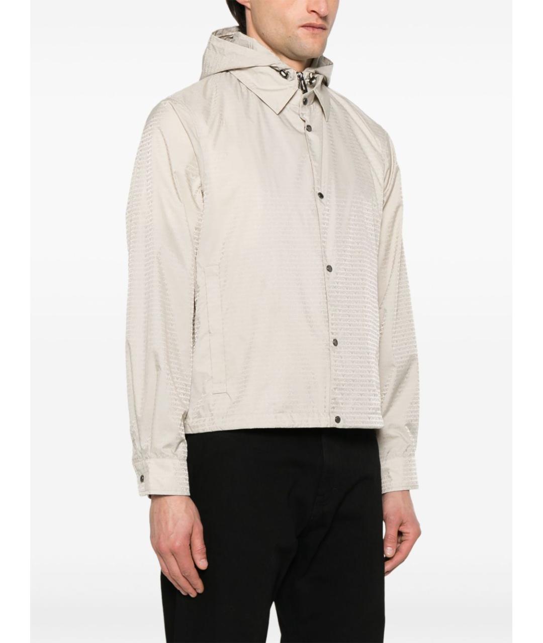 EMPORIO ARMANI Бежевая полиамидовая куртка, фото 3