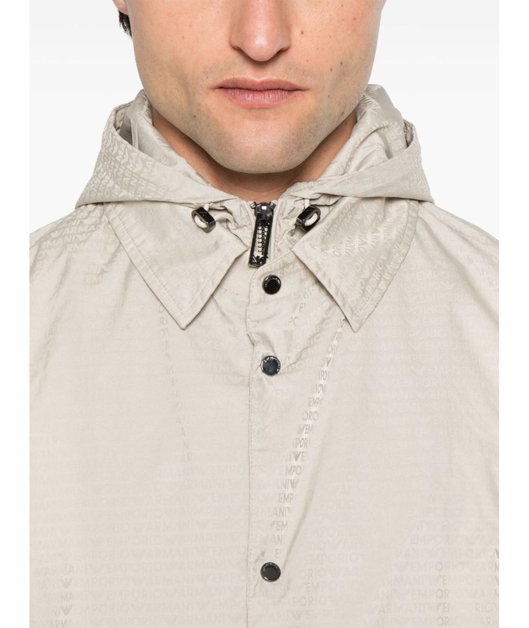 EMPORIO ARMANI Бежевая полиамидовая куртка, фото 4