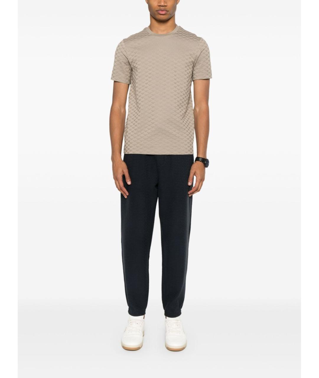 EMPORIO ARMANI Синие хлопковые повседневные брюки, фото 4