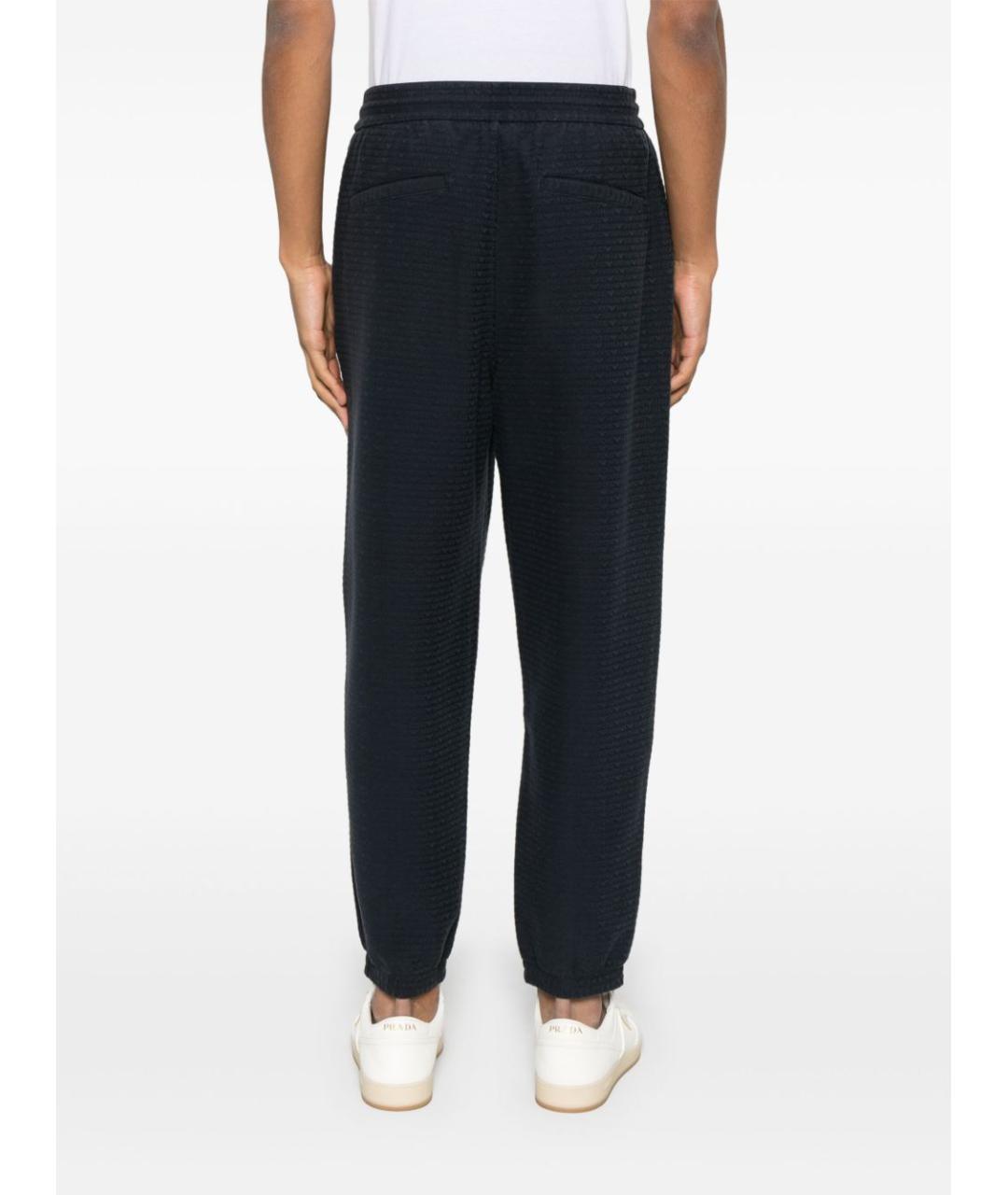 EMPORIO ARMANI Синие хлопковые повседневные брюки, фото 5