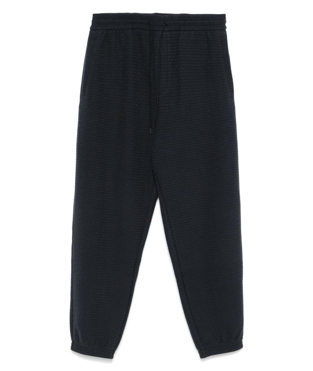 EMPORIO ARMANI Синие хлопковые повседневные брюки, фото 1