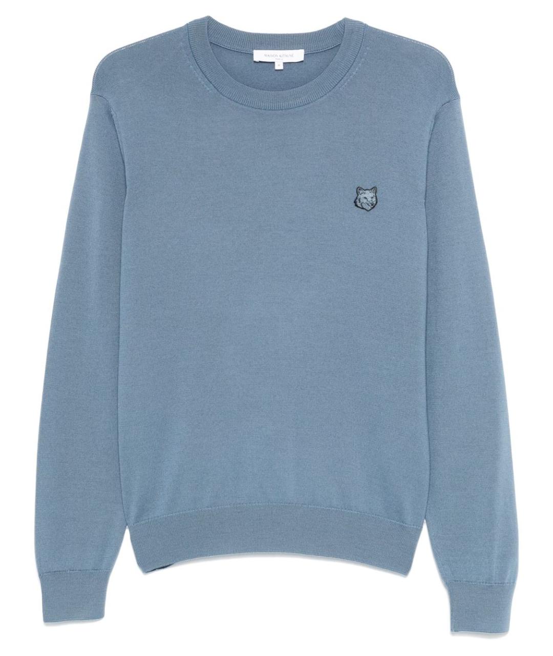 MAISON KITSUNE Синий хлопковый джемпер / свитер, фото 1