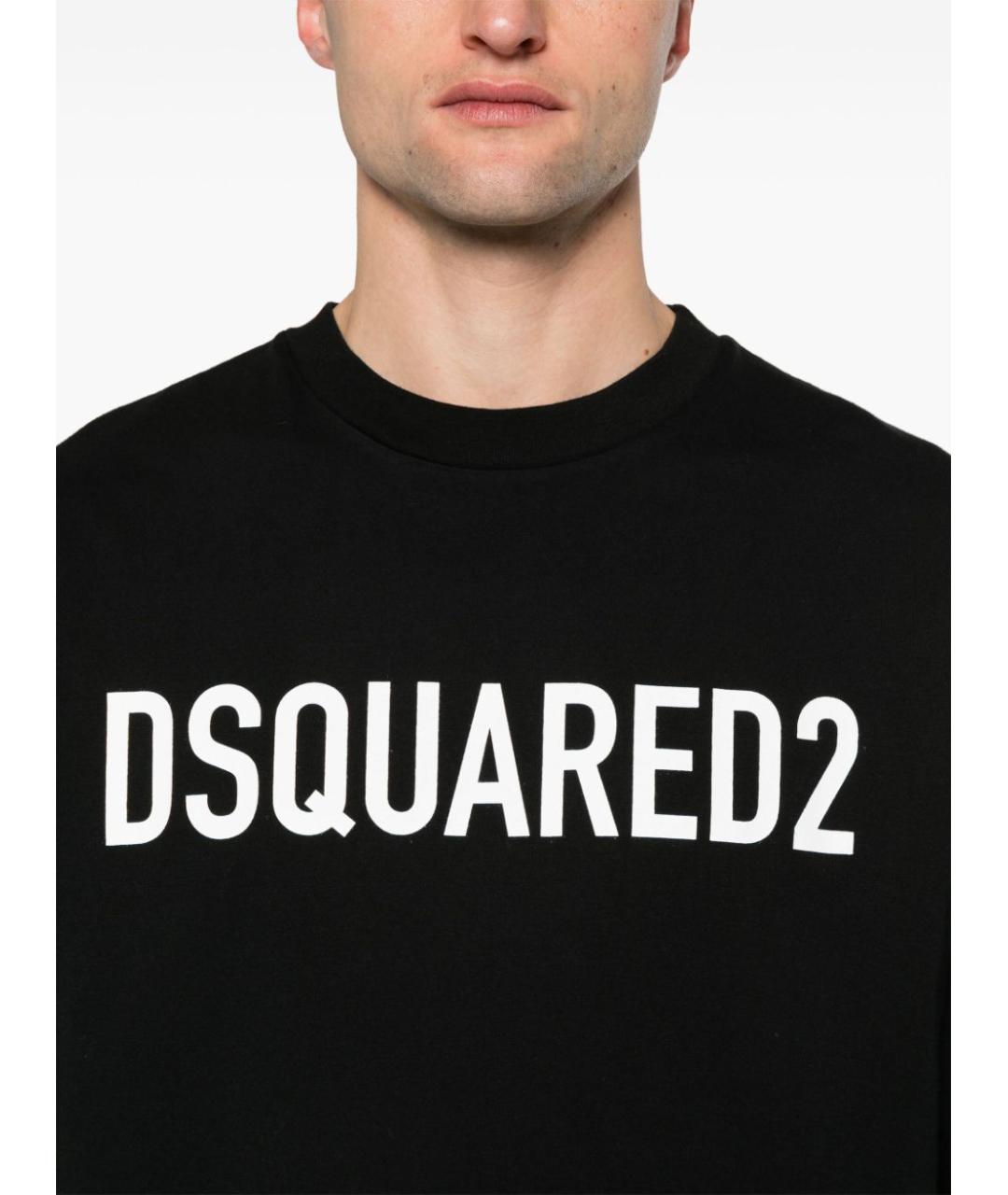 DSQUARED2 Черная хлопковая футболка, фото 3