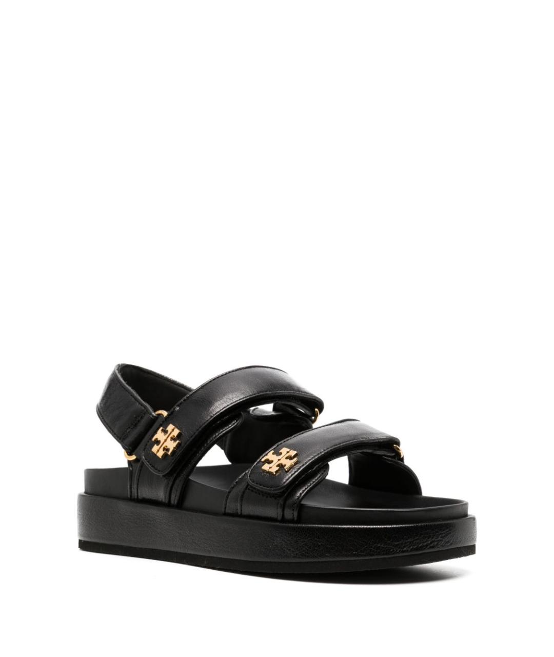 TORY BURCH Черные кожаные босоножки, фото 3