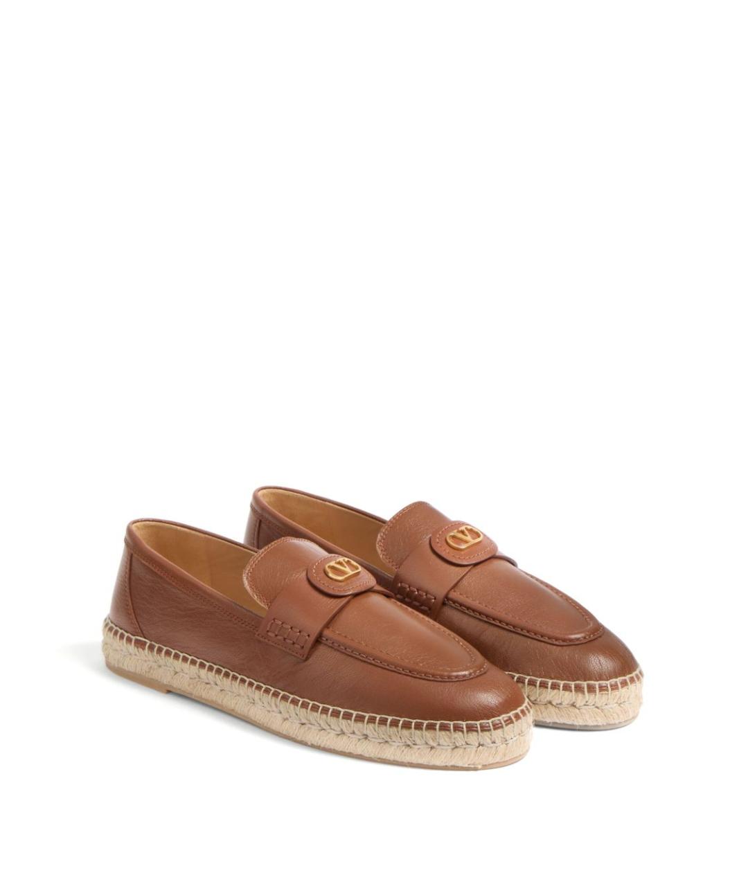 VALENTINO Коричневые кожаные лоферы, фото 7