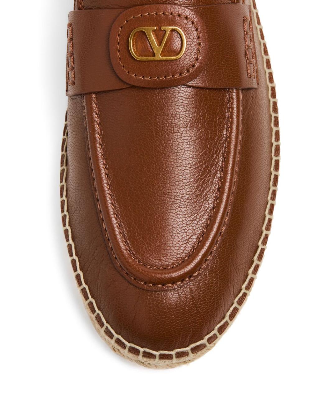 VALENTINO Коричневые кожаные лоферы, фото 6