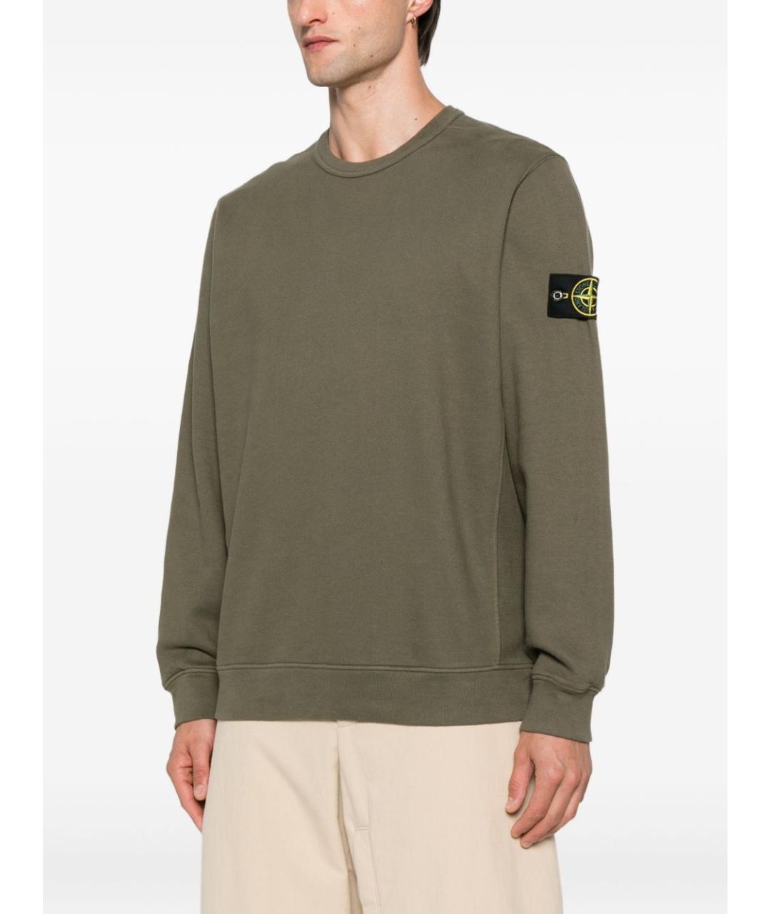 STONE ISLAND Зеленый джемпер / свитер, фото 2