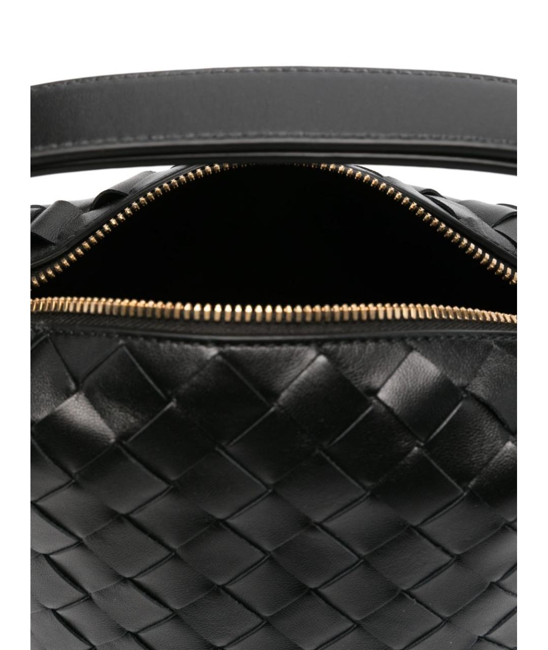 BOTTEGA VENETA Черная кожаная сумка с короткими ручками, фото 2