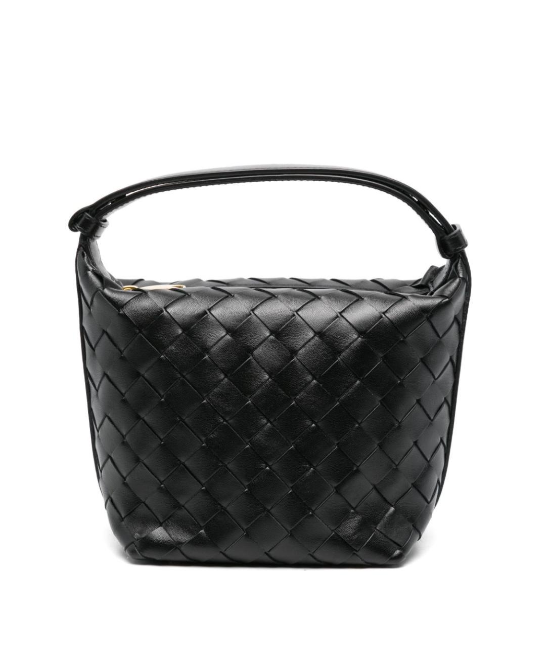 BOTTEGA VENETA Черная кожаная сумка с короткими ручками, фото 1
