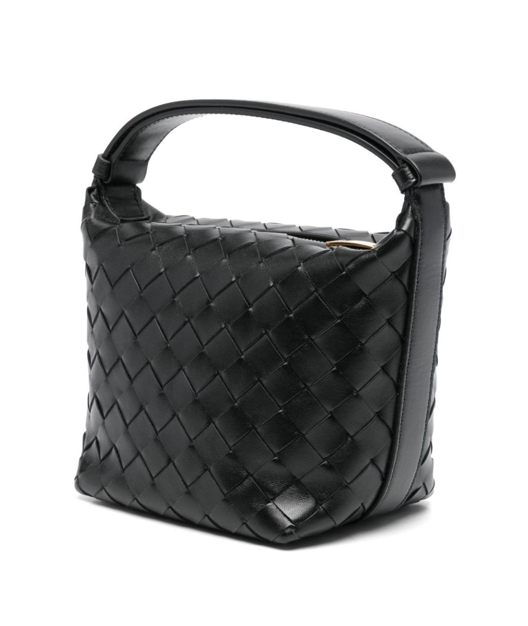 BOTTEGA VENETA Черная кожаная сумка с короткими ручками, фото 3