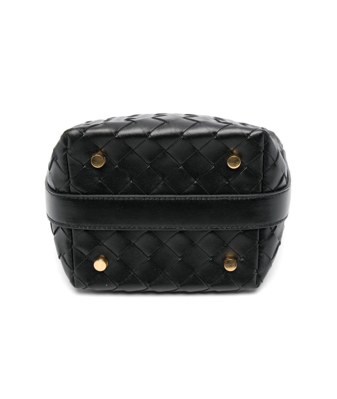 BOTTEGA VENETA Черная кожаная сумка с короткими ручками, фото 4