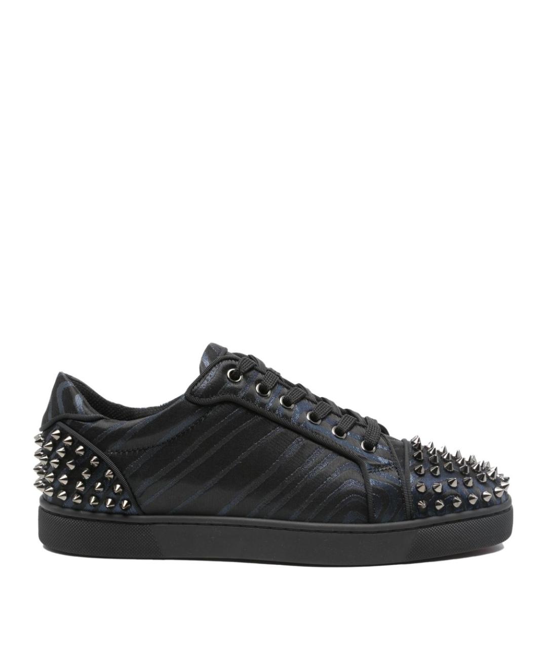 CHRISTIAN LOUBOUTIN Синие кожаные низкие кроссовки / кеды, фото 1