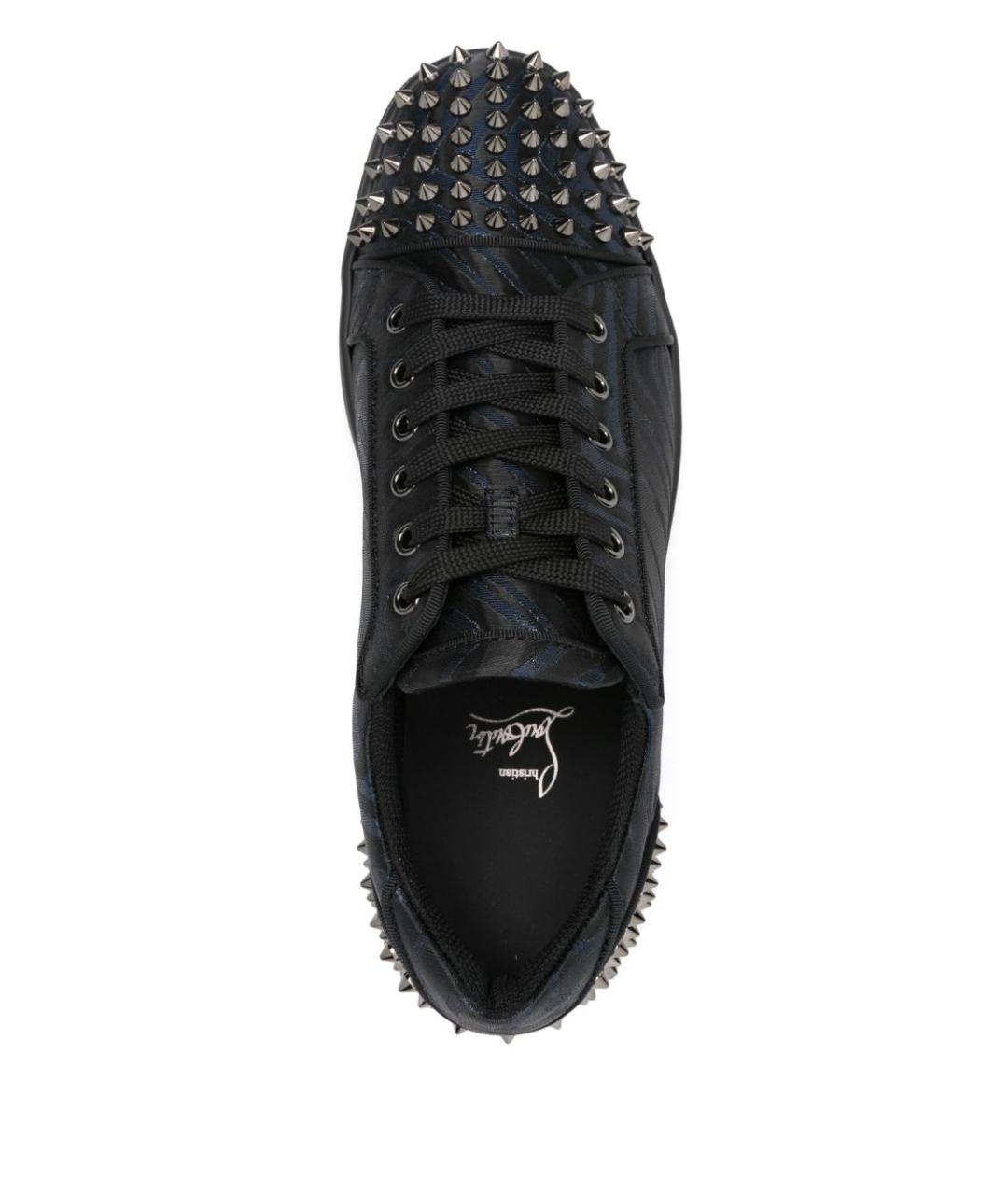 CHRISTIAN LOUBOUTIN Синие кожаные низкие кроссовки / кеды, фото 2