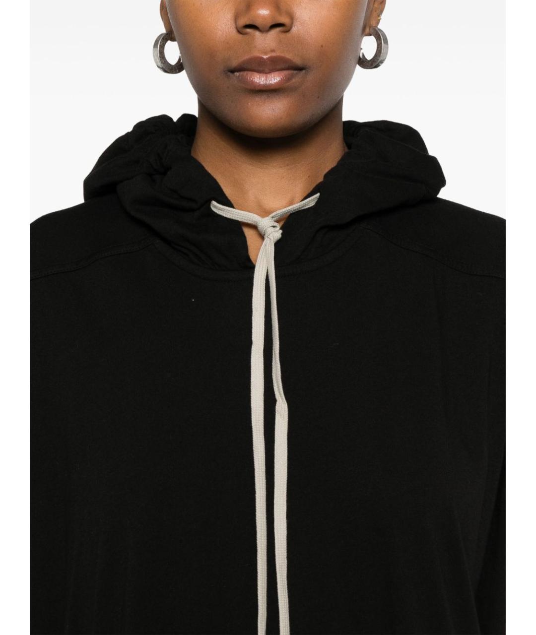 RICK OWENS DRKSHDW Черное хлопковое платье, фото 2