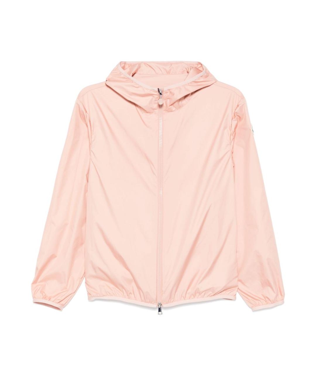 MONCLER Розовая полиэстеровая куртка, фото 1